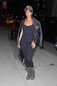 Rihanna arrives at recording studio in New York