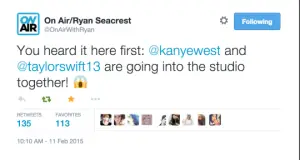 kanye west talks about making music with taylor swift