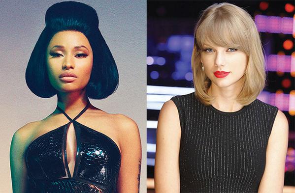 taylor swift and nicki minaj fued on twitter about mtv vma nominations