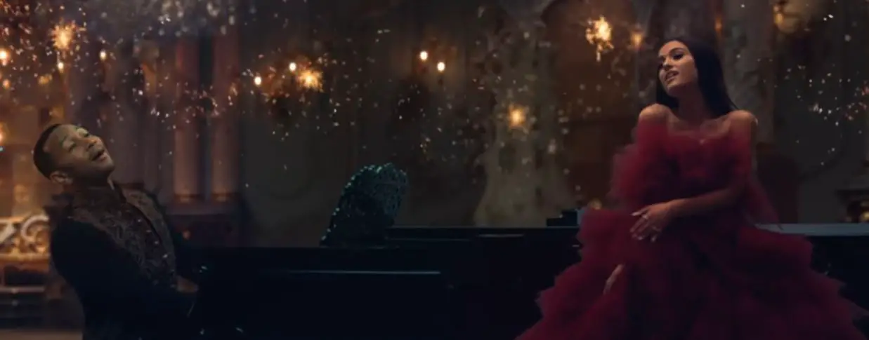 beauty and the beast music video ariana grande john legend