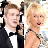 Taylor Swift with her bleaches hair and Joe Alwyn with his buzzcut as said in "Dress"