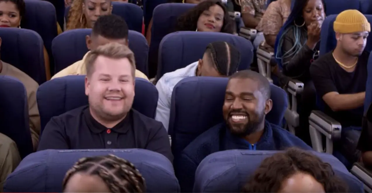 kanye west airpool karaoke james corden
